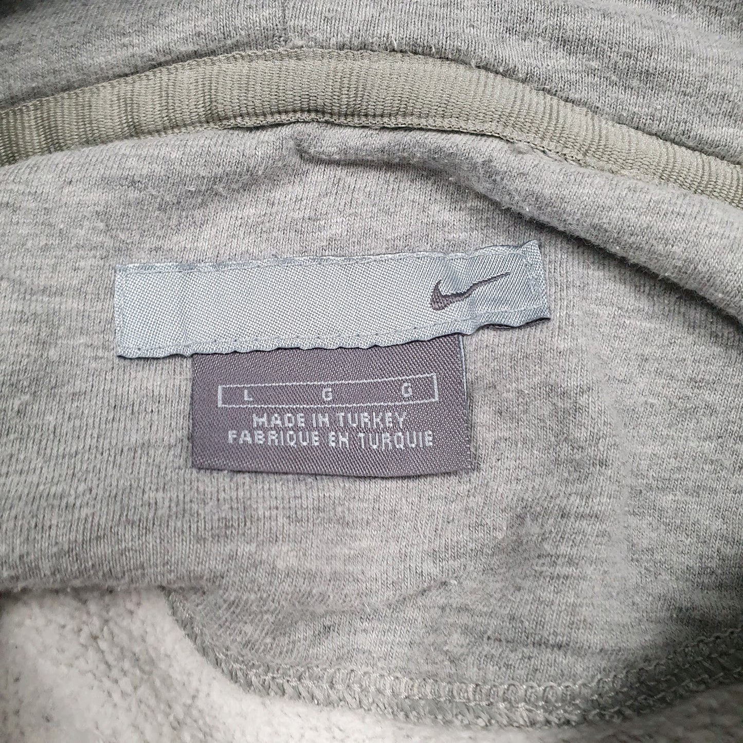 Mens Grey Nike Vintage 00s Spellout Hoodie Jumper