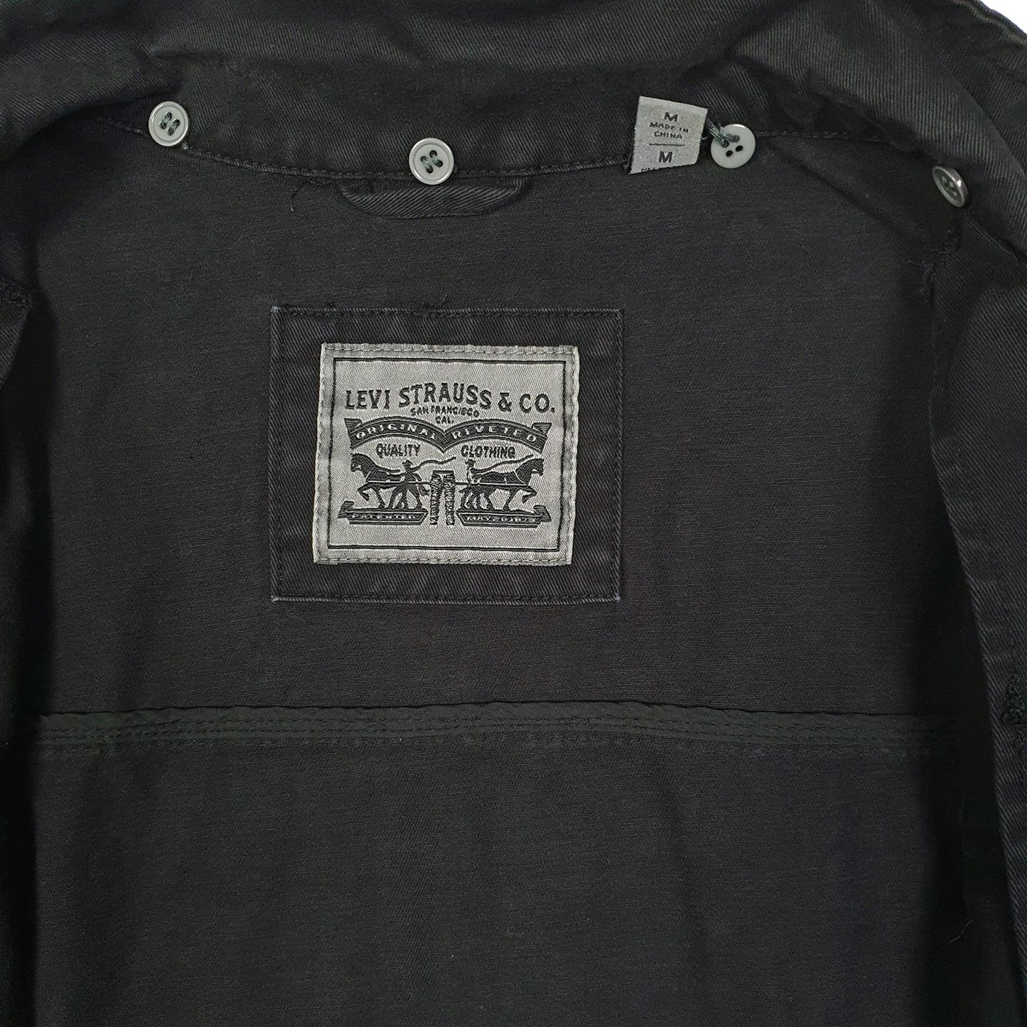 Womens Black Levis Parka Field  Coat