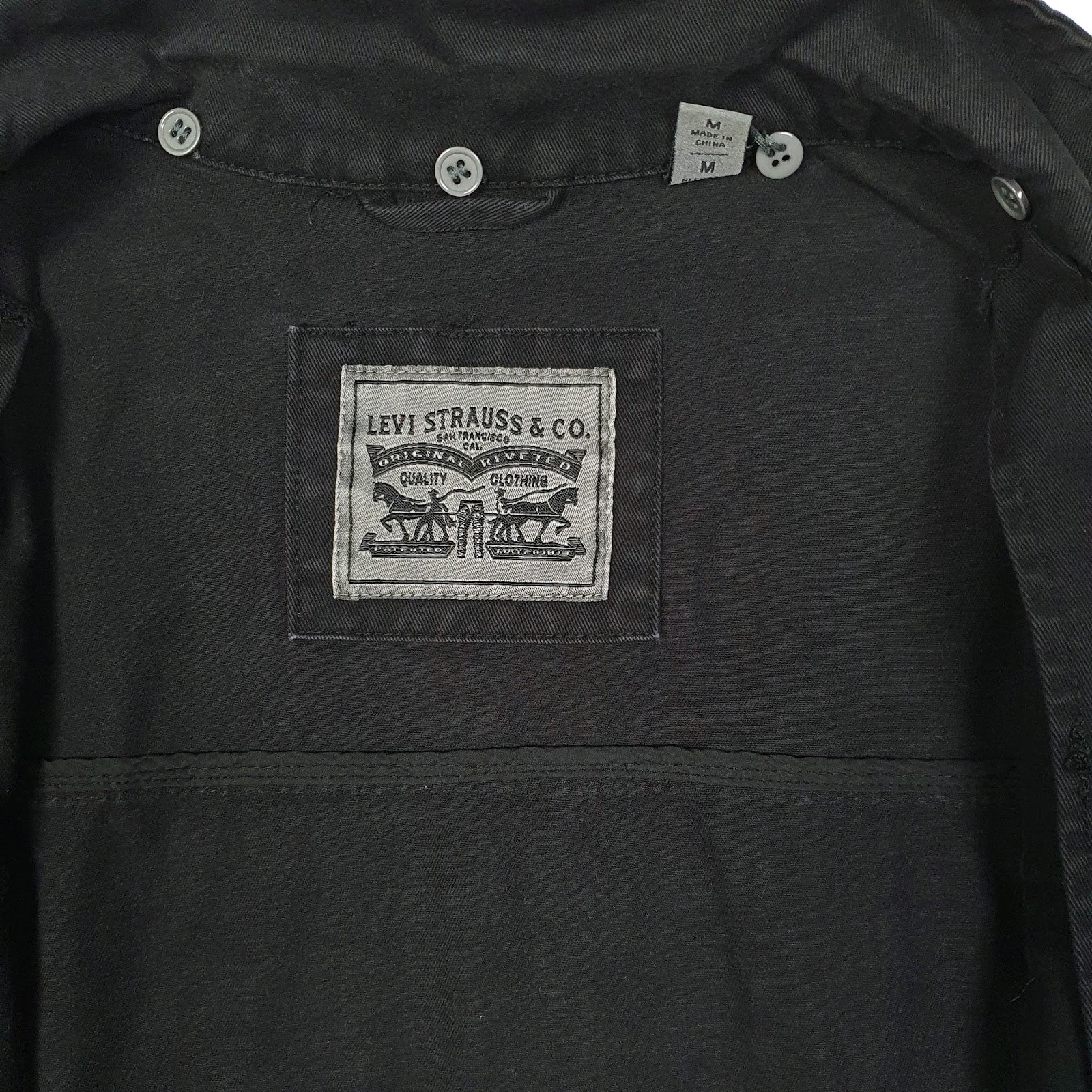 Womens Black Levis Parka Field  Coat