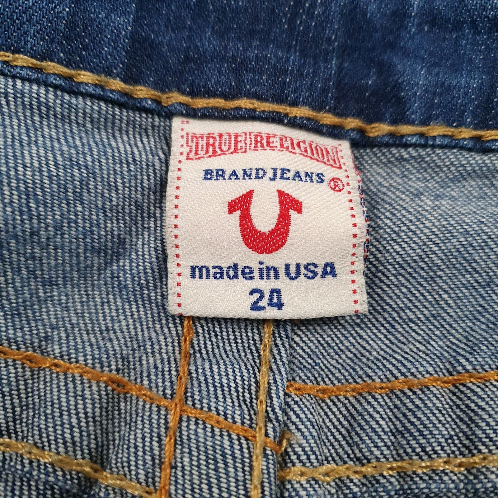 Womens Blue True Religion Distressed Made In USA  Jeans