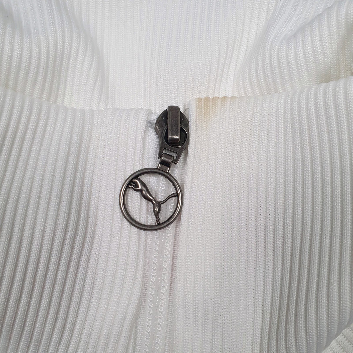 Womens White Puma Active Wear Full Zip Jumper