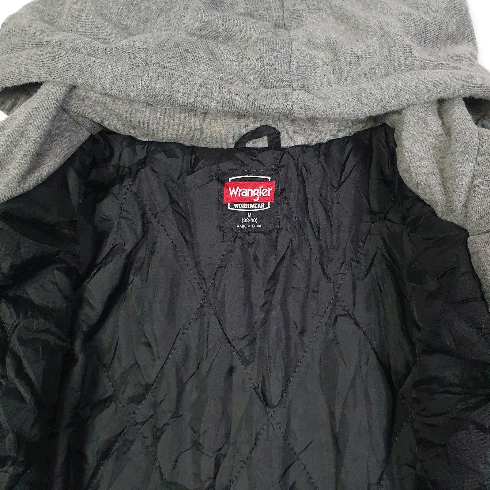 Mens Black Wrangler Chore Bomber Hoodie Windbreaker  Coat