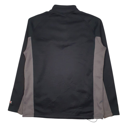 Mens Black Champion Bahnson Emcor Company Quarter Zip Jumper