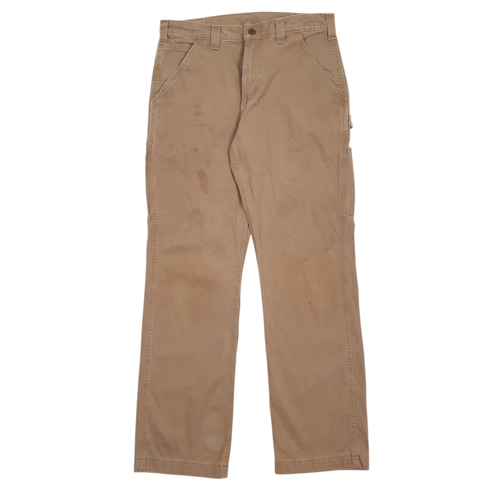 Mens Brown Carhartt B324-DKH Carpenter Trousers