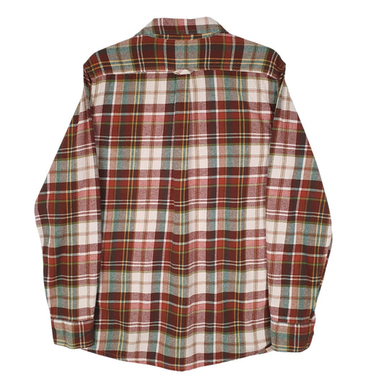 Mens Red Eddie Bauer Flannel  Shirt