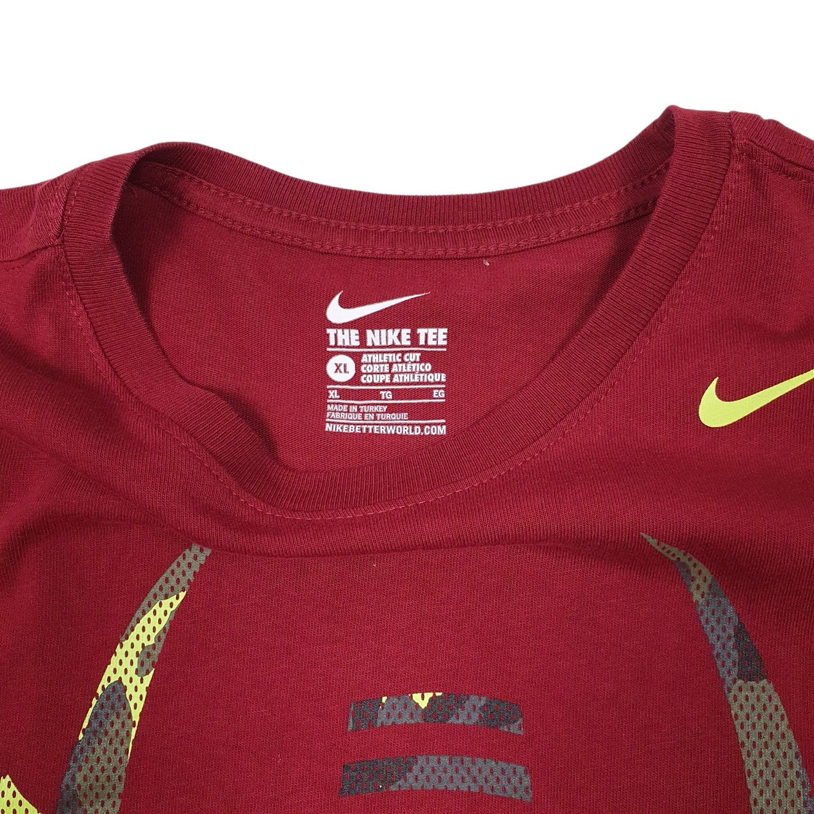 Mens Burgundy Nike   T Shirt