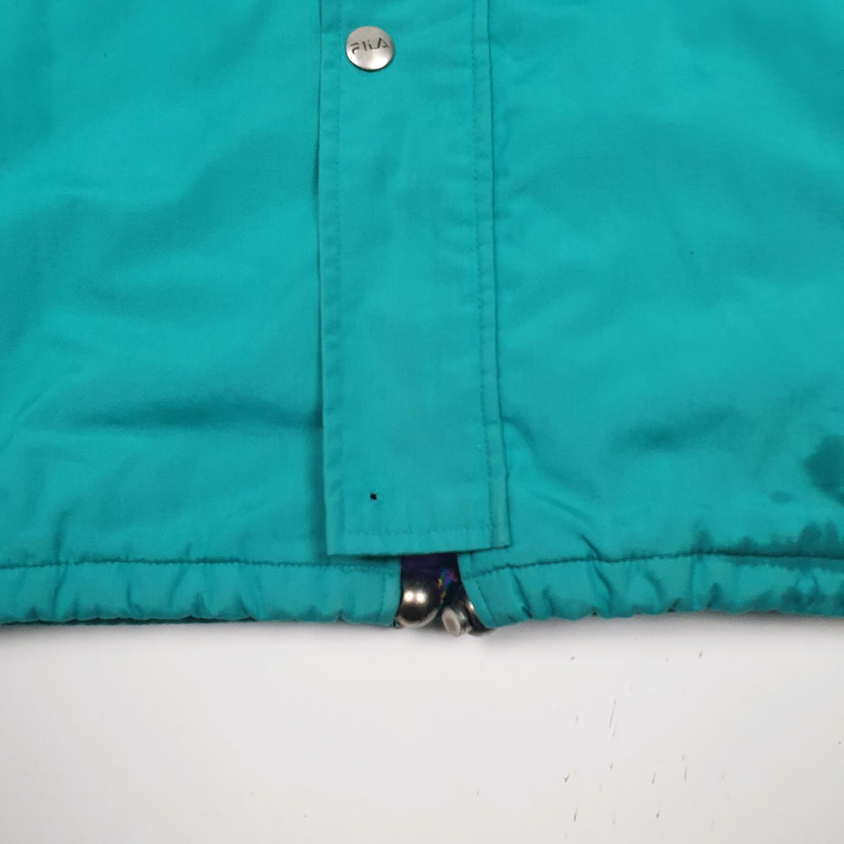 Mens Green Fila Vintage 90s Magic Line  Coat
