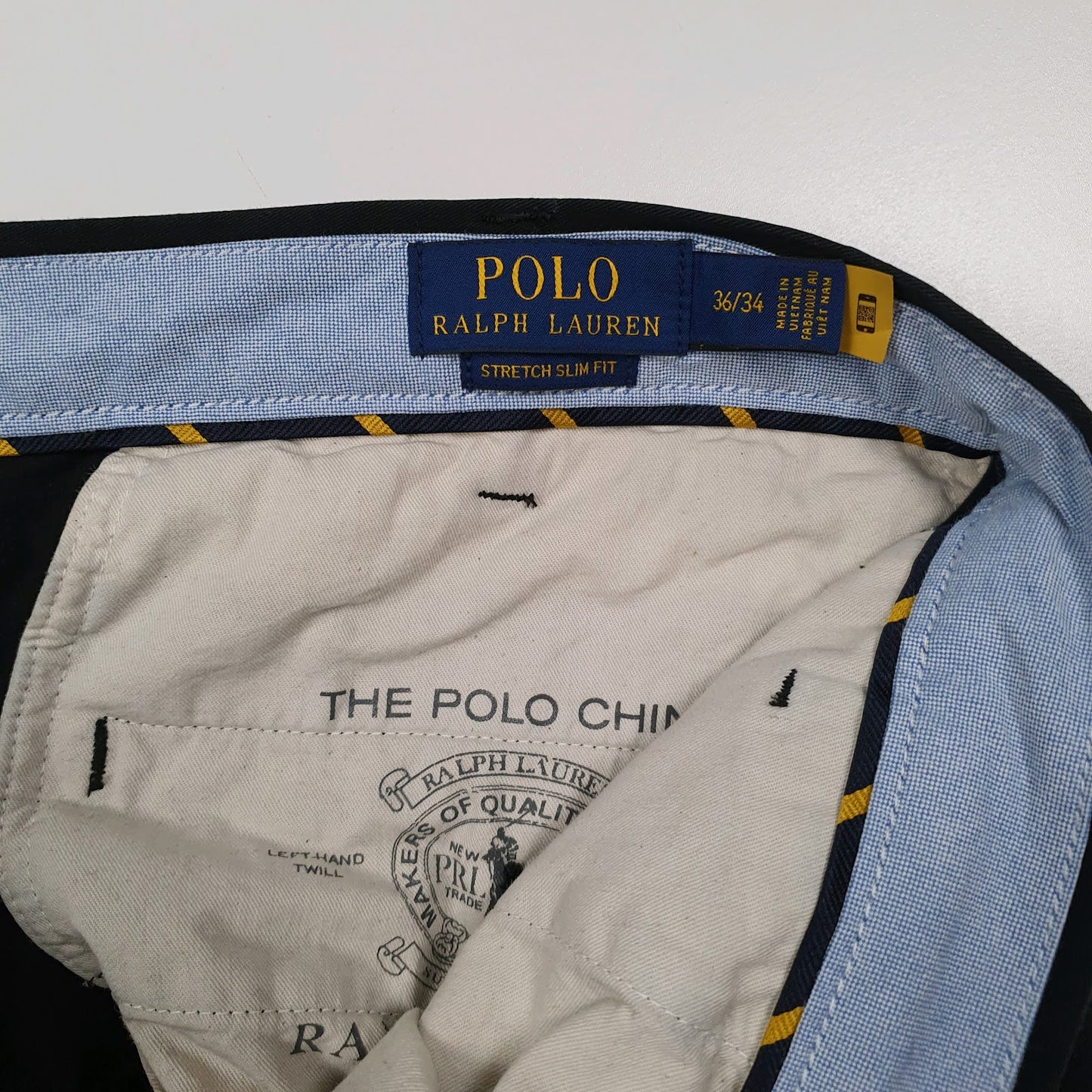 Mens Black Polo Ralph Lauren Stretch Slim Fit  Trousers