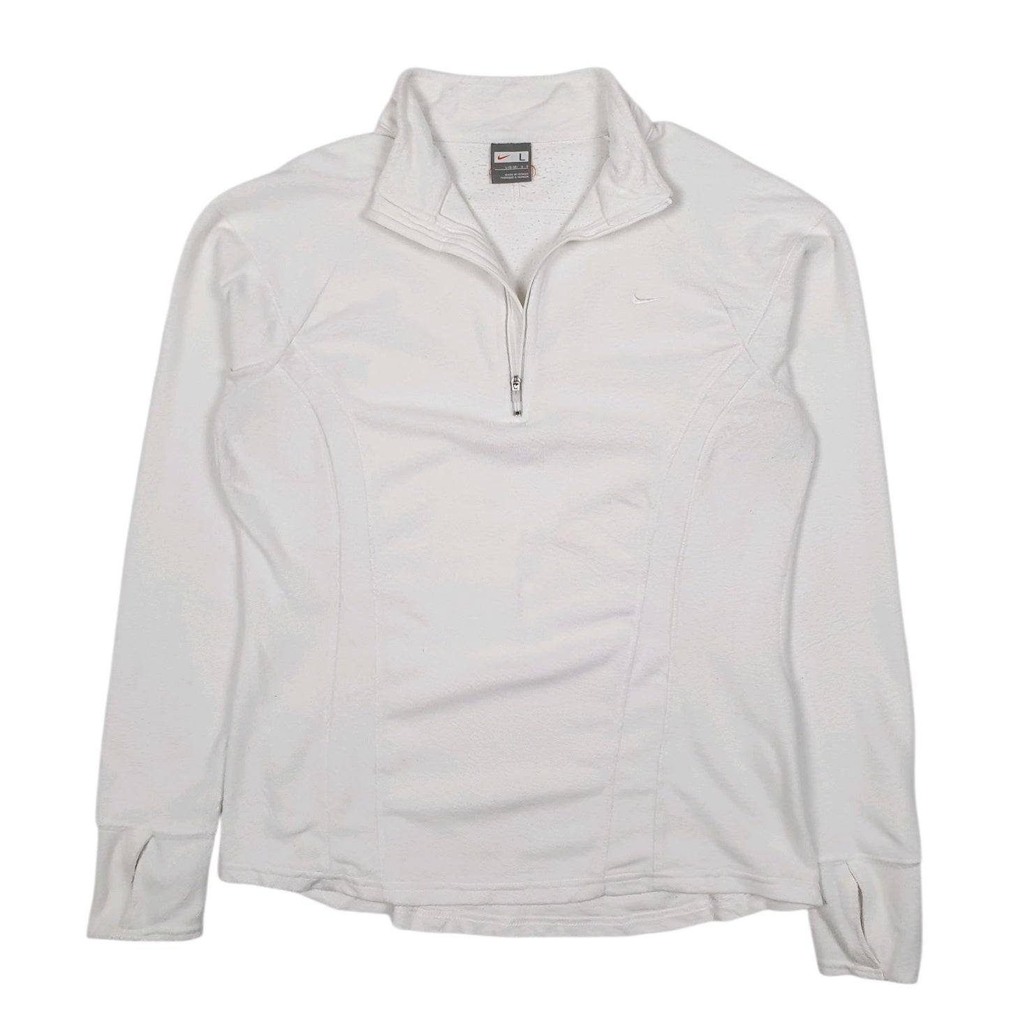 Womens Beige Nike Vintage 2000s Quarter Zip Jumper