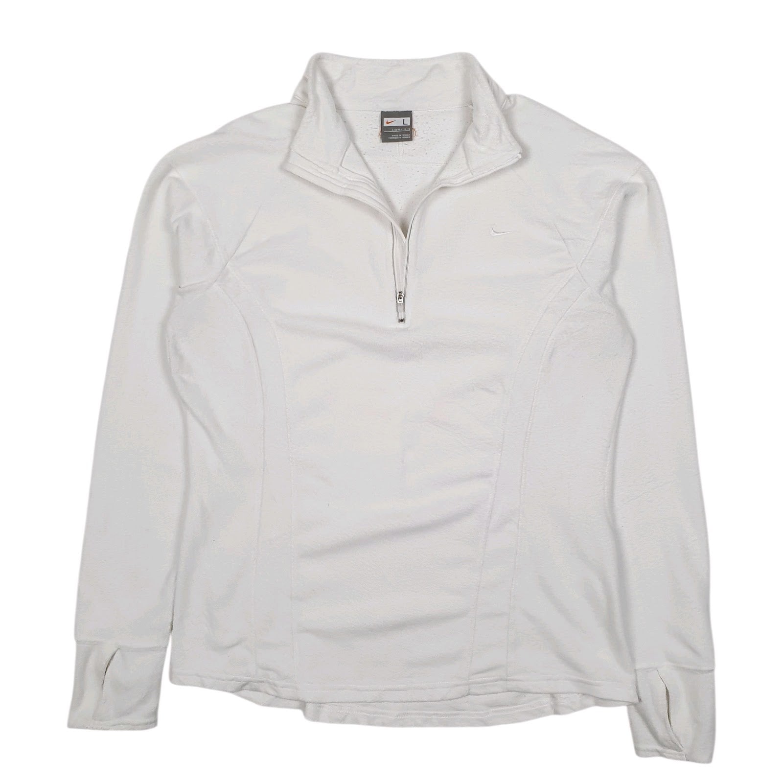 Womens Beige Nike Vintage 2000s Quarter Zip Jumper