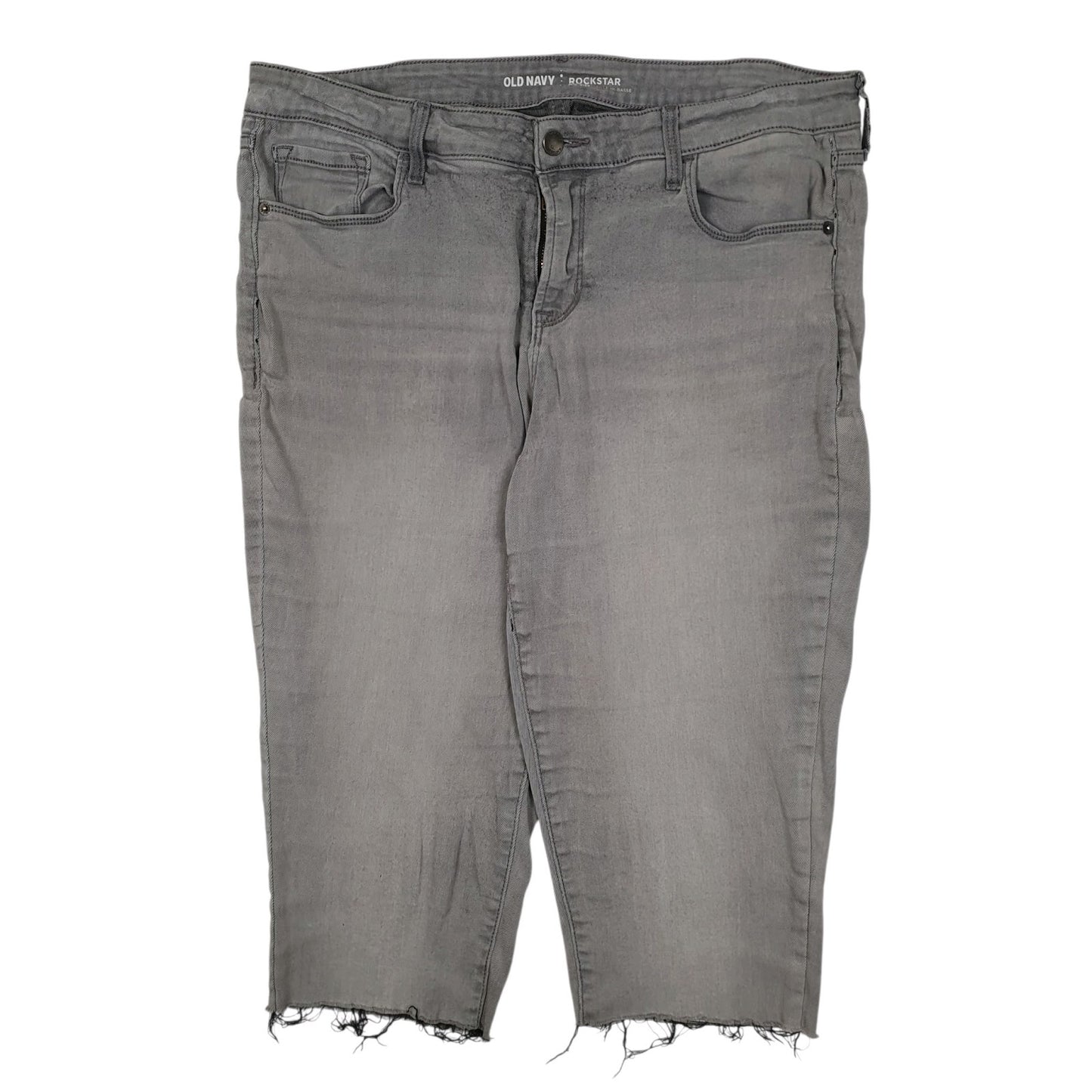 Womens Grey Old Navy Cut Off Capri Rockstar JeansW36 L17