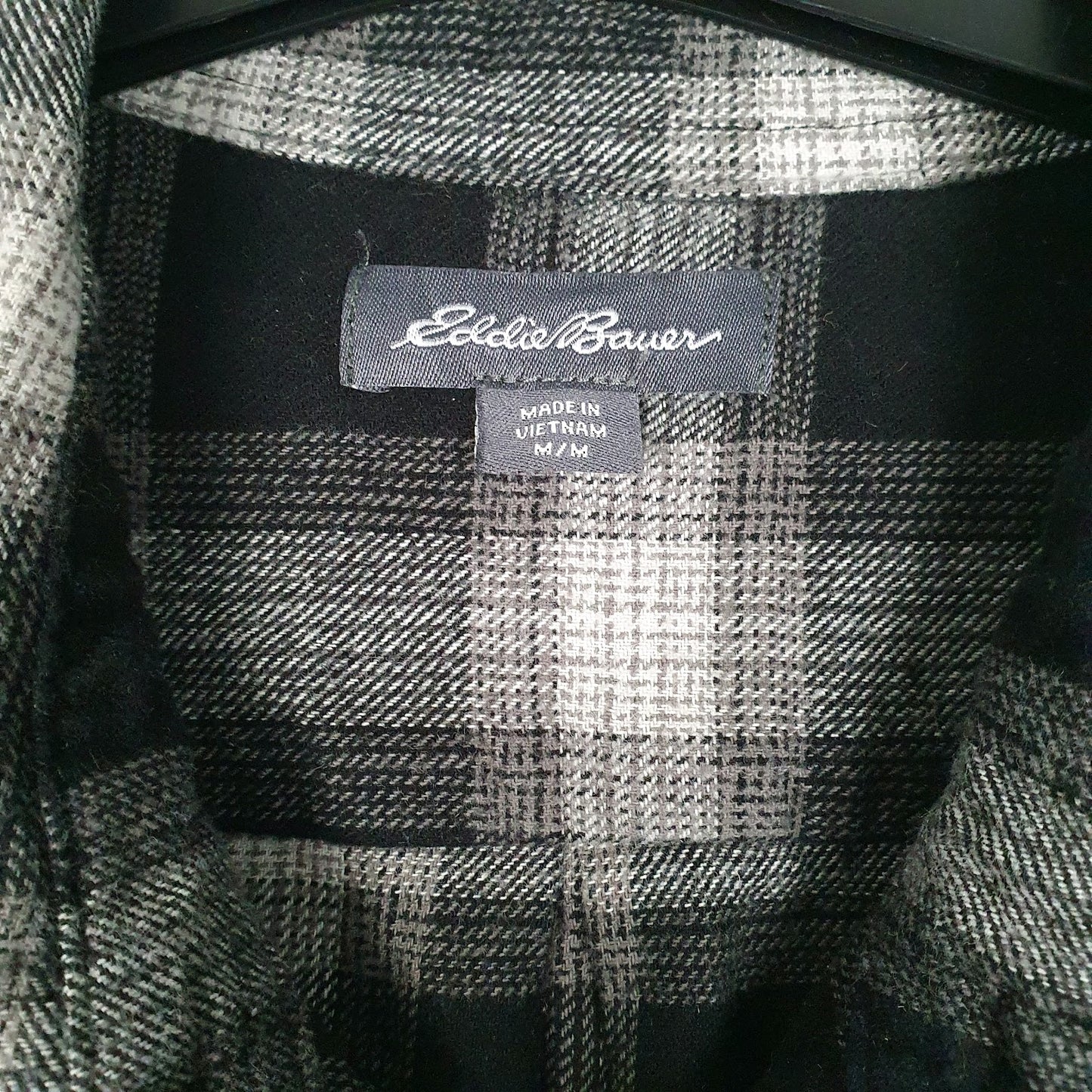 Mens Grey Eddie Bauer Flannel  Shirt