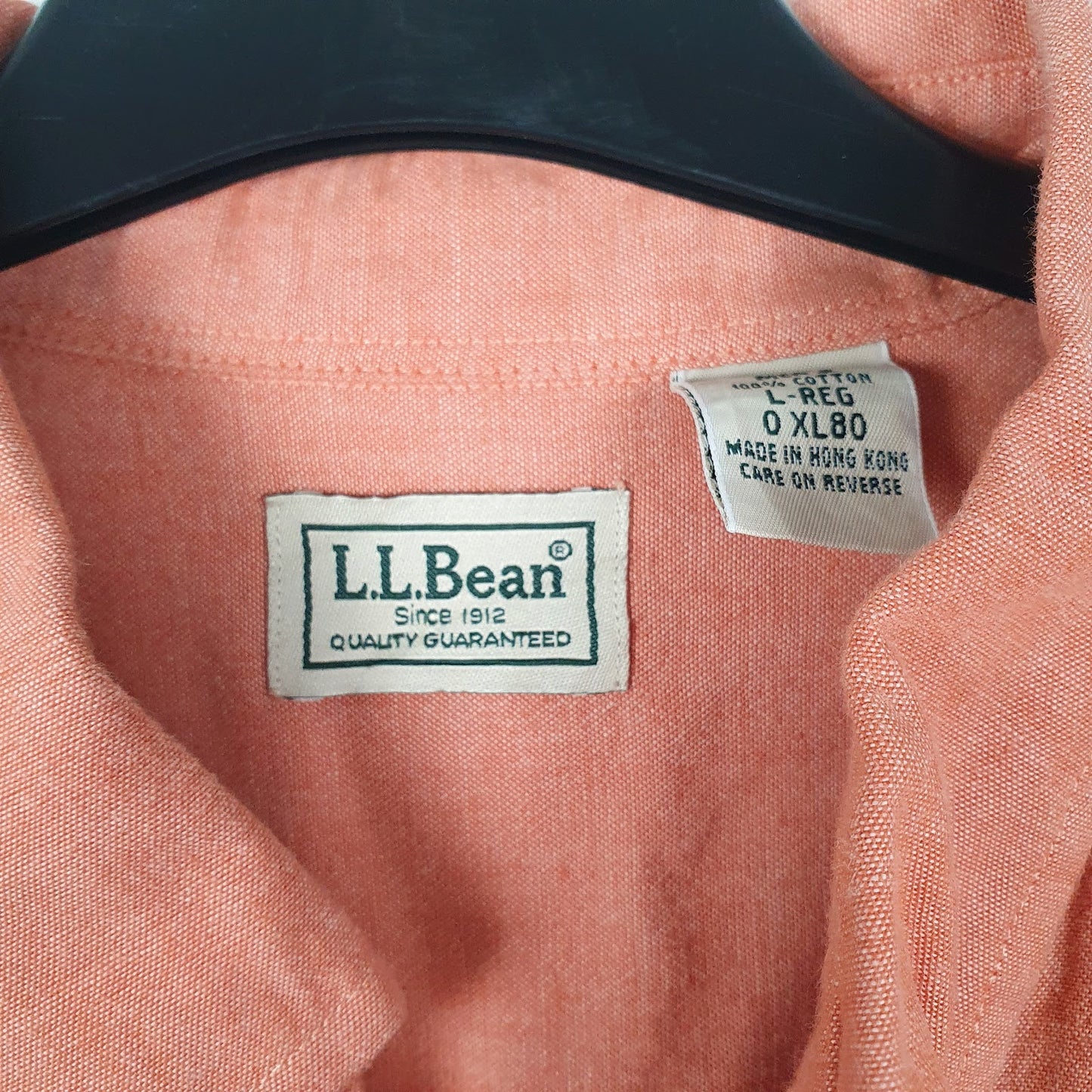 Mens Orange L.L.Bean   Shirt