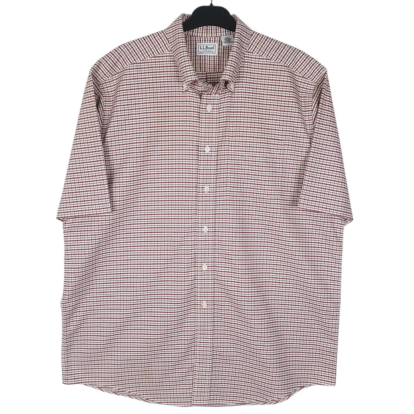 Mens Red L.L.Bean  Short Sleeve Shirt