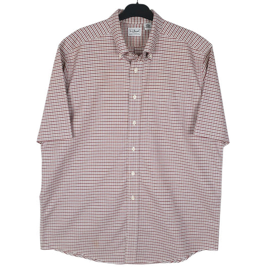 Mens Red L.L.Bean  Short Sleeve Shirt