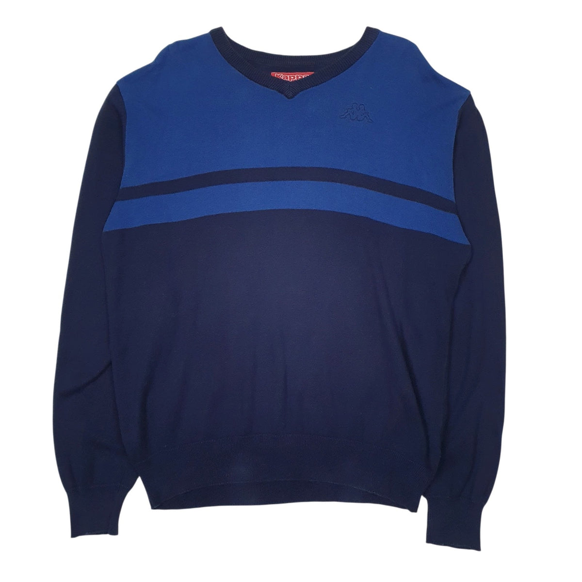 Mens Navy Kappa  V Neck Jumper
