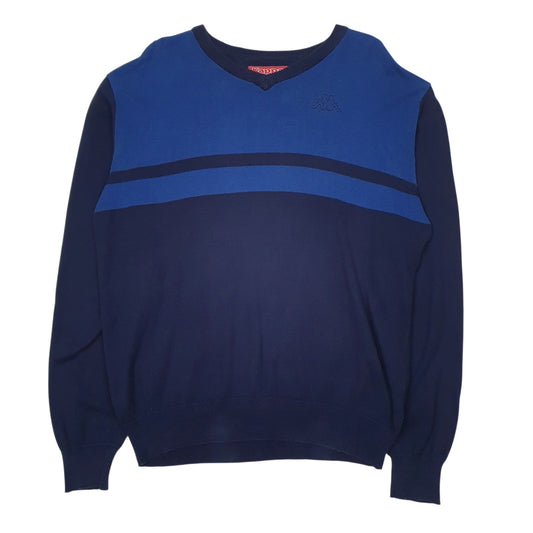 Mens Navy Kappa  V Neck Jumper