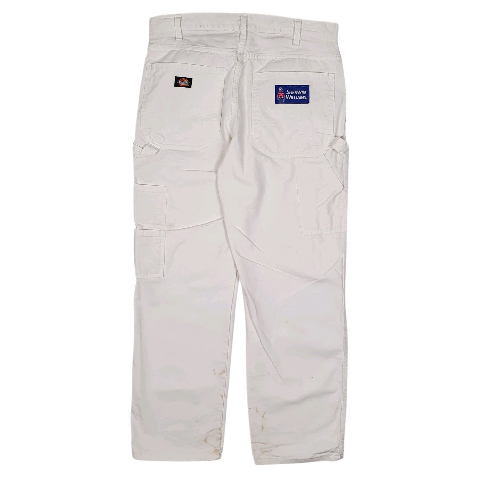 Mens White Dickies Painter  Trousers