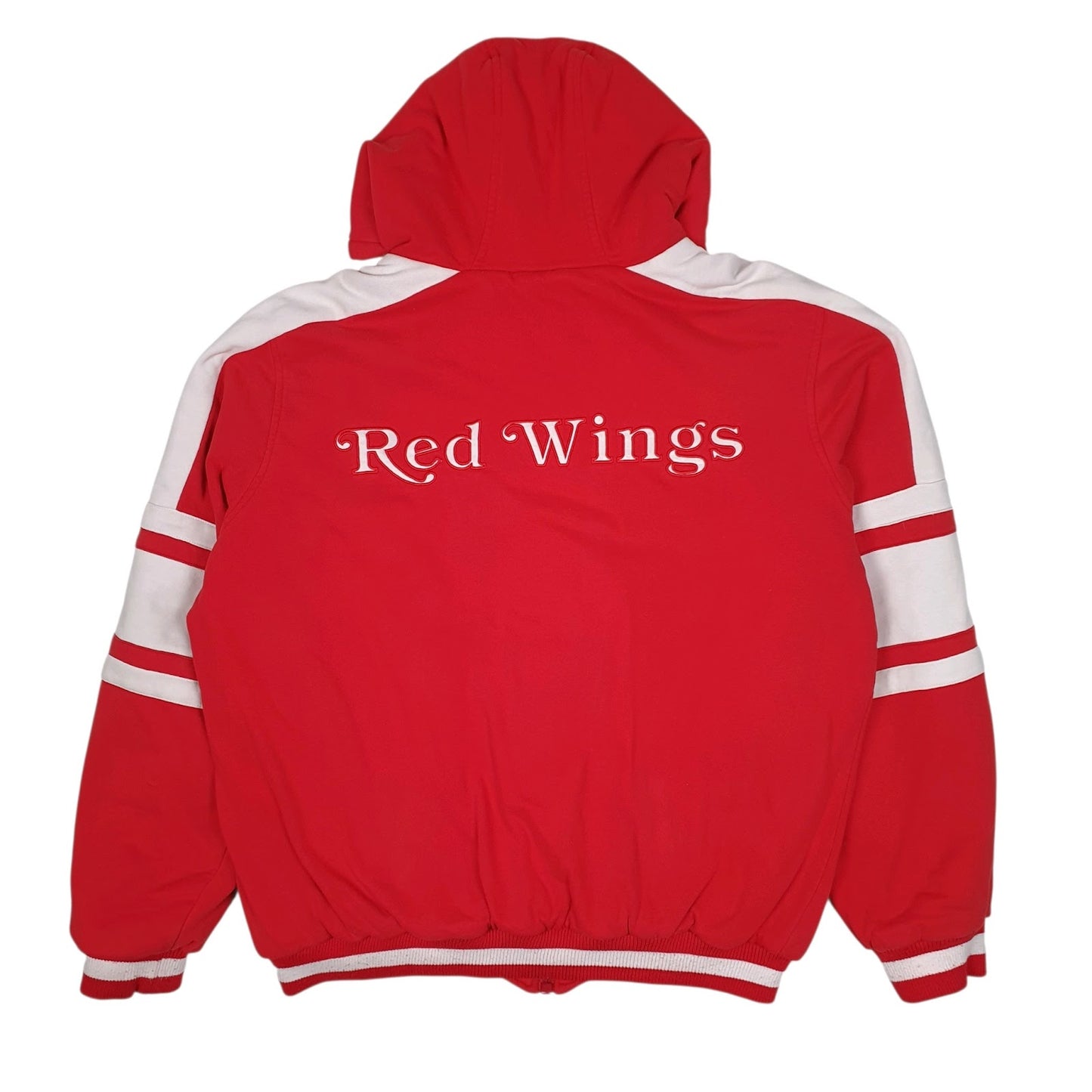 Mens Red NHL Detroit Red Wings Hockey Hoodie Full Zip Jumper