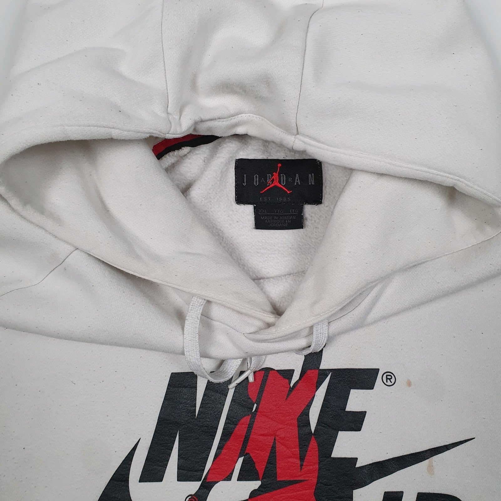 Mens White Nike Air Jordan Basketball Hoodie Jumper