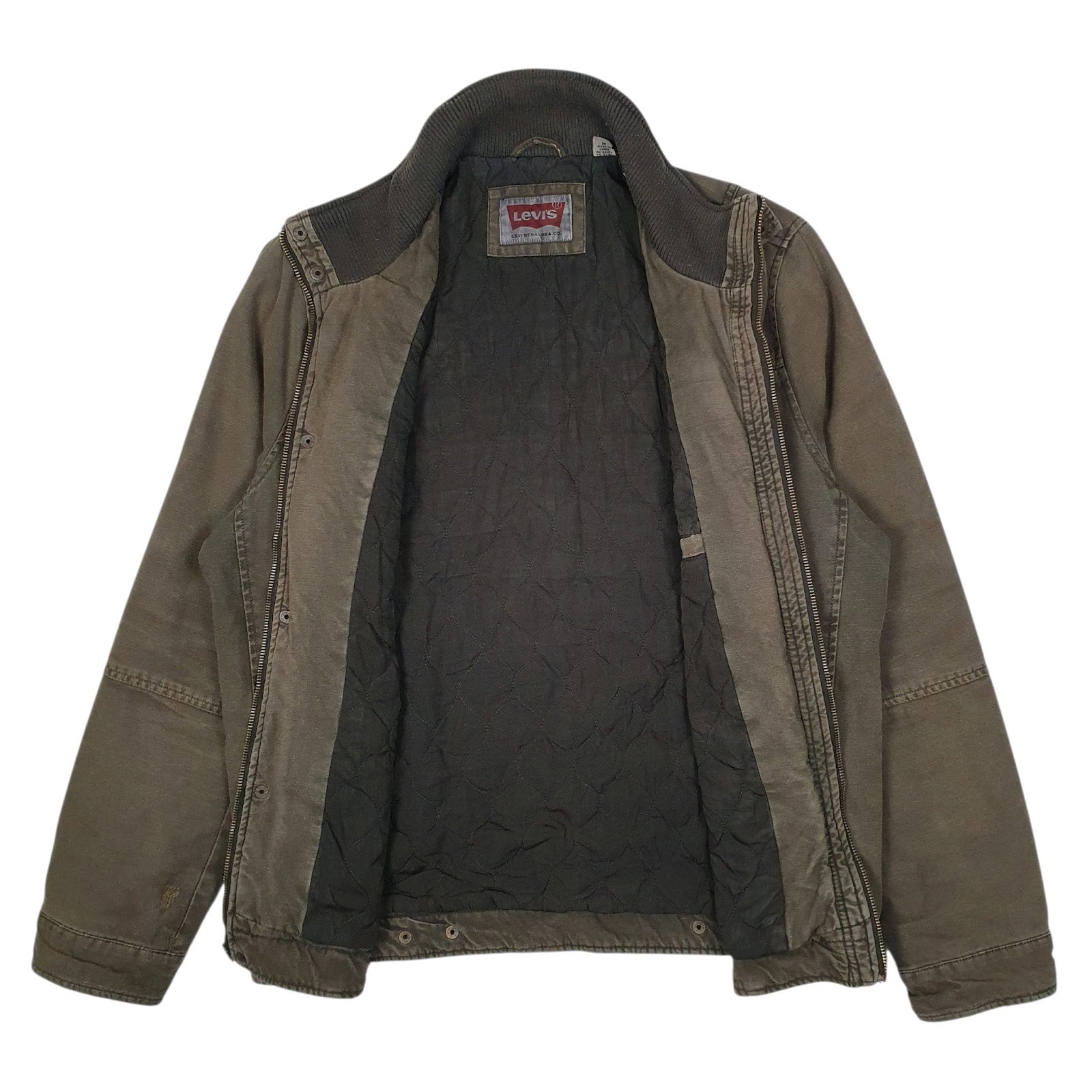 Mens Brown Levis Bomber Military  Coat