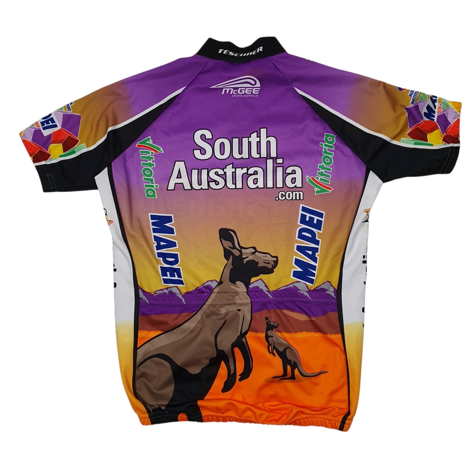 Mens Purple Santini South Australia Cycling Jersey  T Shirt