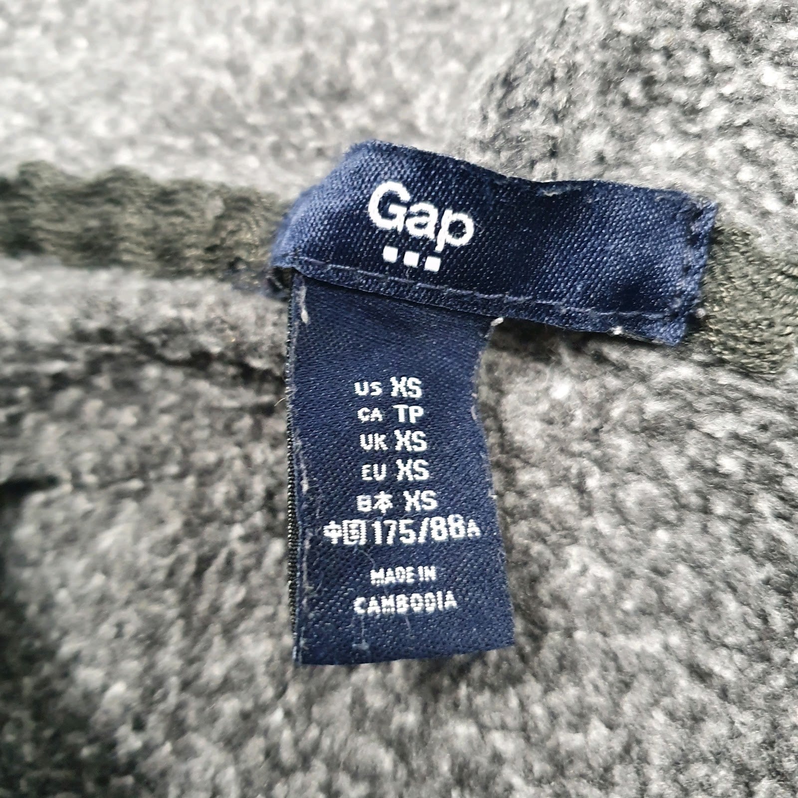 Mens Grey Gap Spellout Hoodie Jumper