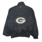 Mens Black Pro Player Vintage 90s Reversable NFL Green Bay Packers  Coat