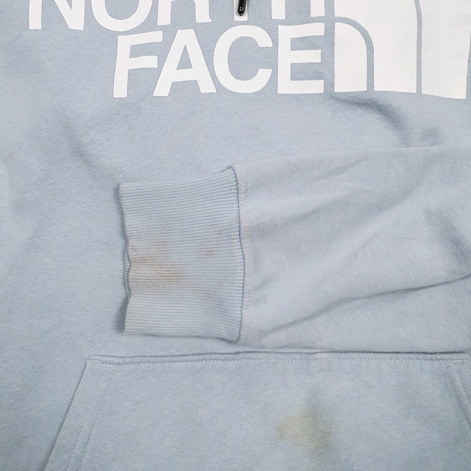 Mens Blue The North Face Spellout Hoodie Jumper