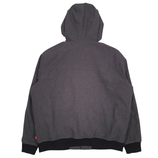 Mens Grey Levis Sherpa Lined  Coat