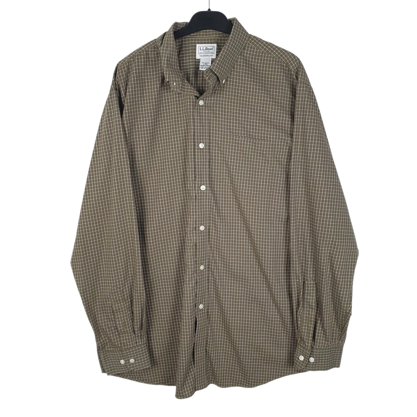 Mens Green L.L.Bean  Long Sleeve Shirt