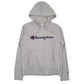 Mens Grey Champion Spellout Hoodie Jumper