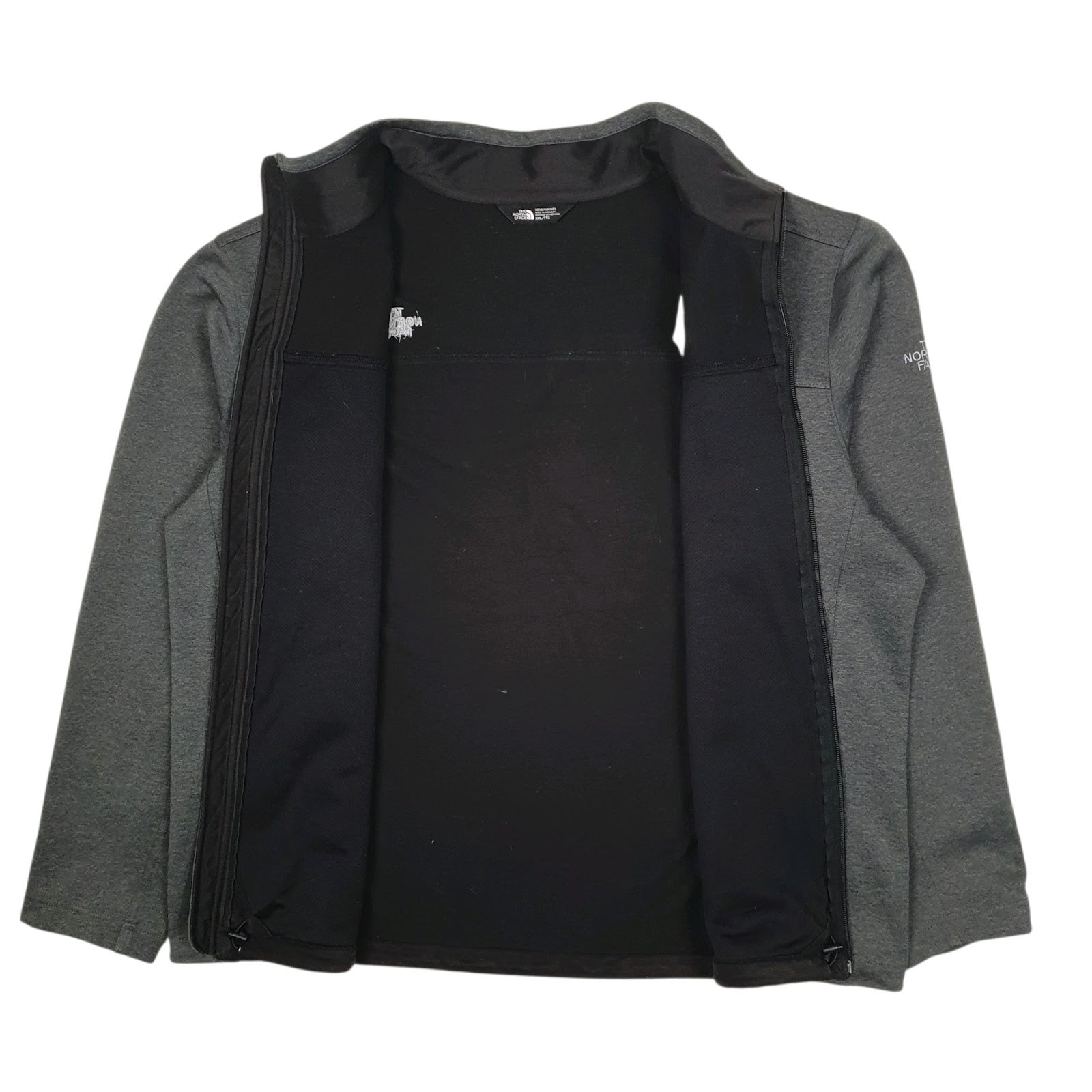 Mens Grey The North Face Softshell Full Zip Jumper