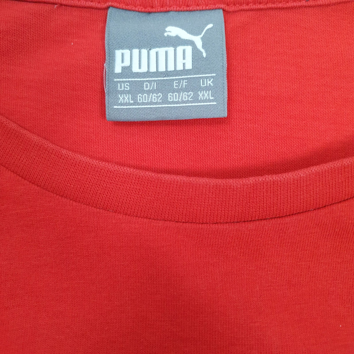 Mens Red Puma Spellout  T Shirt
