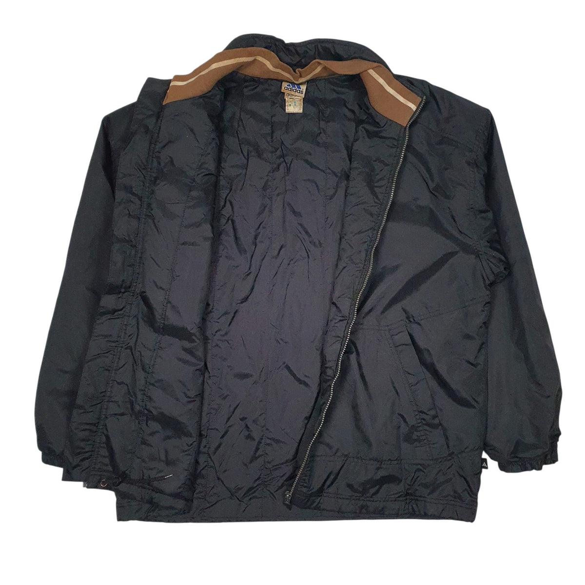 Mens Black Adidas Vintage 90s Oversized  Coat