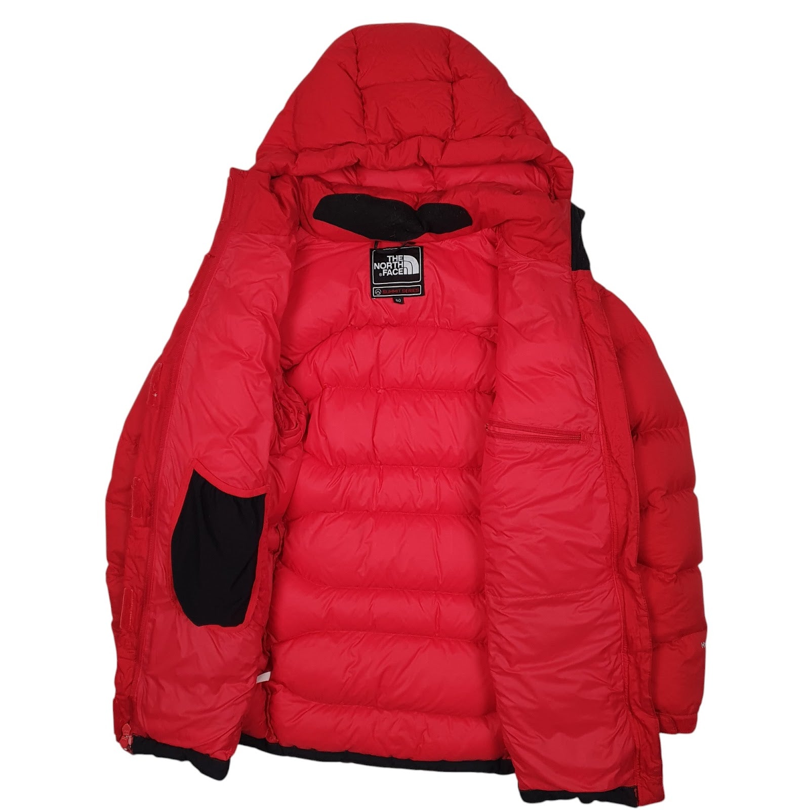 Womens Red The North Face Sunmit Series Baltoro Hooded  Coat