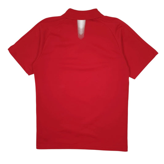 Mens Red Puma Arsenal FC Hoodie Polo Shirt