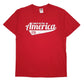 Mens Red Fruit Of The Loom Land Of The Free America Short Sleeve T Shirt