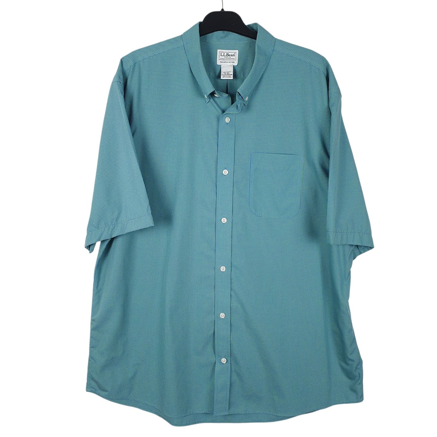 Mens Blue L.L.Bean  Short Sleeve Shirt