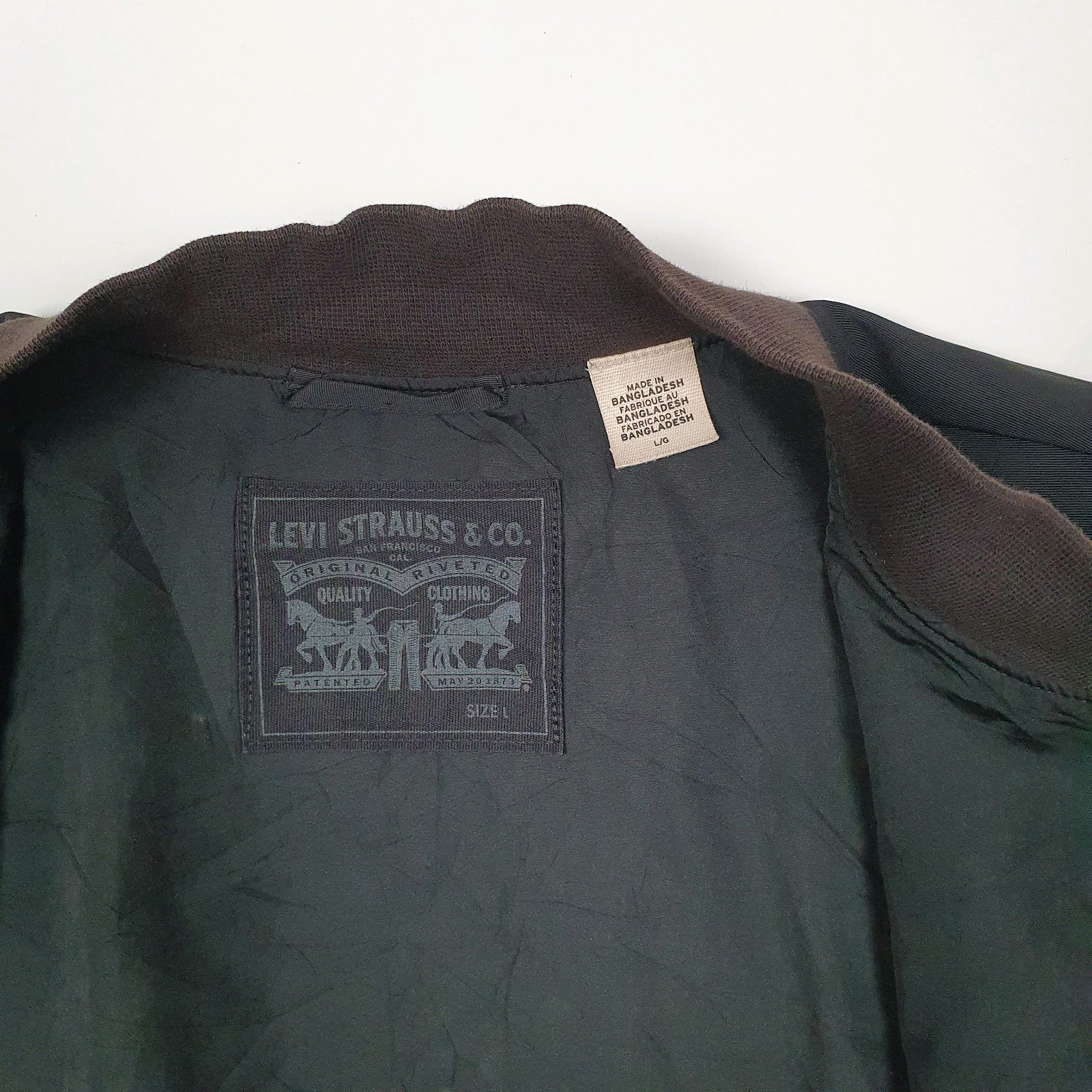 Mens Black Levis Windbreaker  Coat