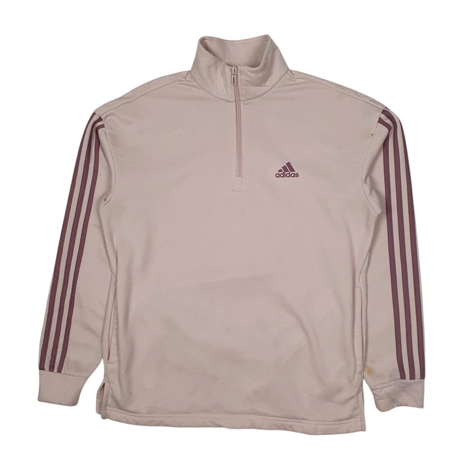 Womens Pink Adidas  Quarter Zip Jumper
