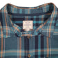 Womens Blue Fat Face Plaid Flannel  Shirt