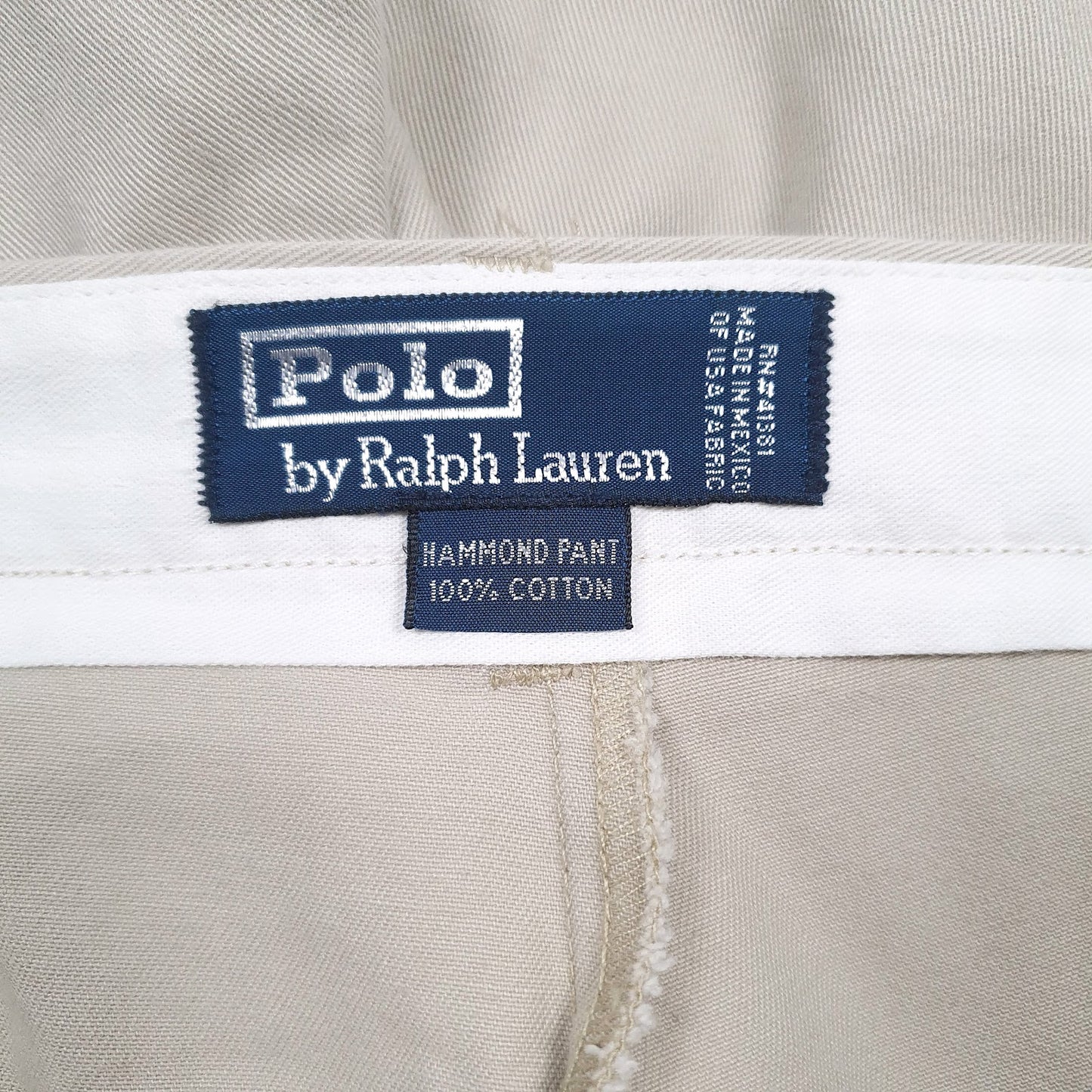 Mens Beige Polo Ralph Lauren Hammond Pant Pleated  Trousers