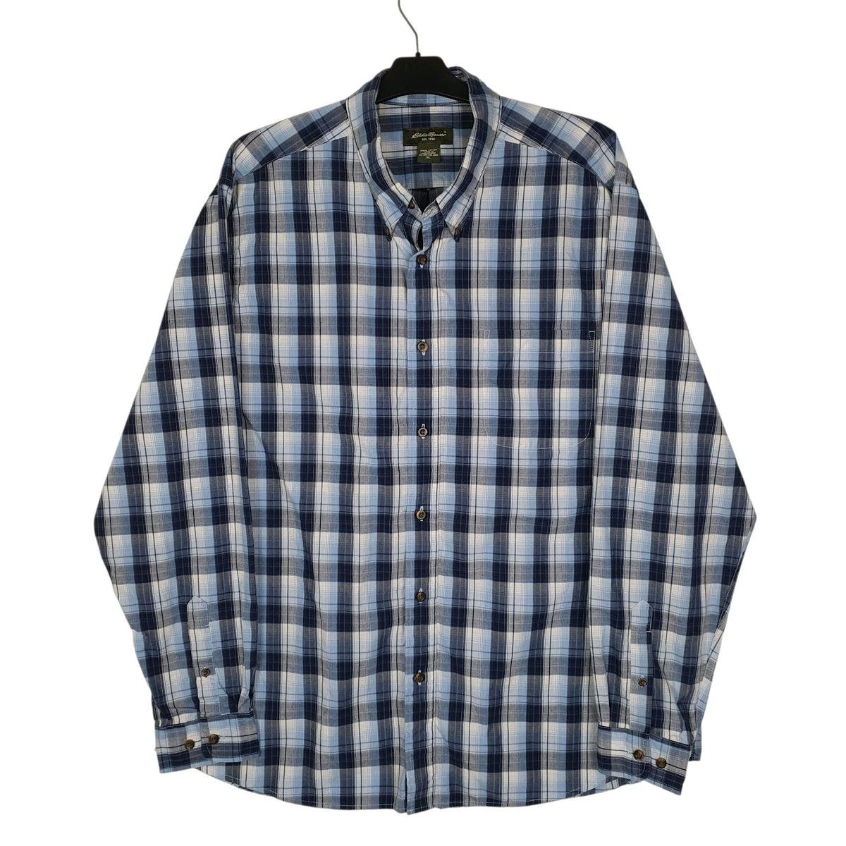 Mens Blue Eddie Bauer  Long Sleeve Shirt