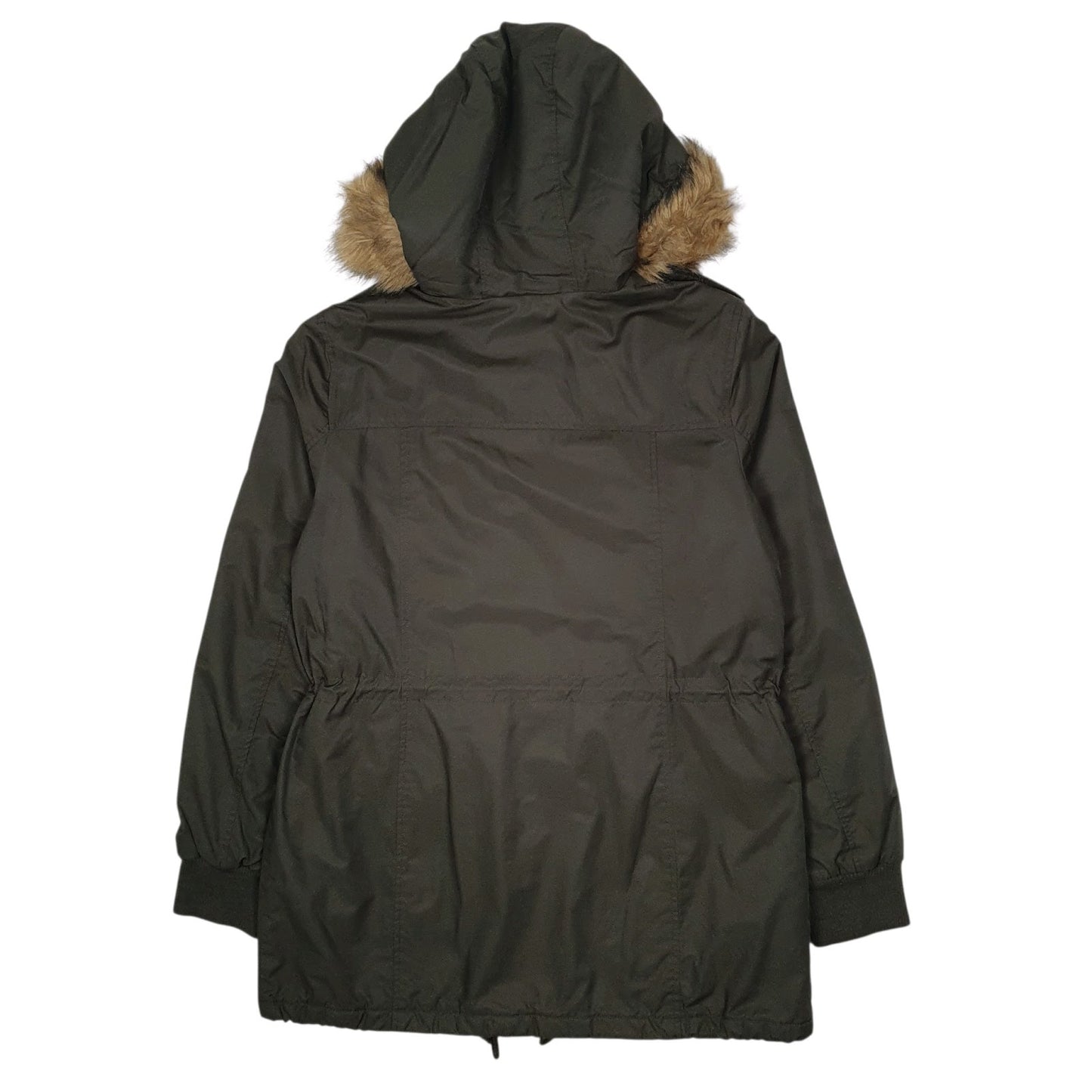 Womens Green Levis Sherpa Lined  Coat