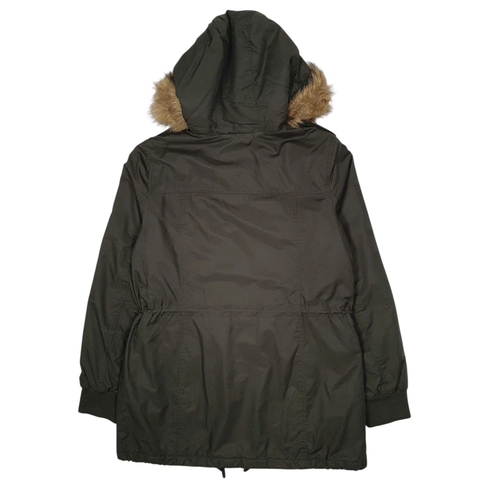 Womens Green Levis Sherpa Lined  Coat