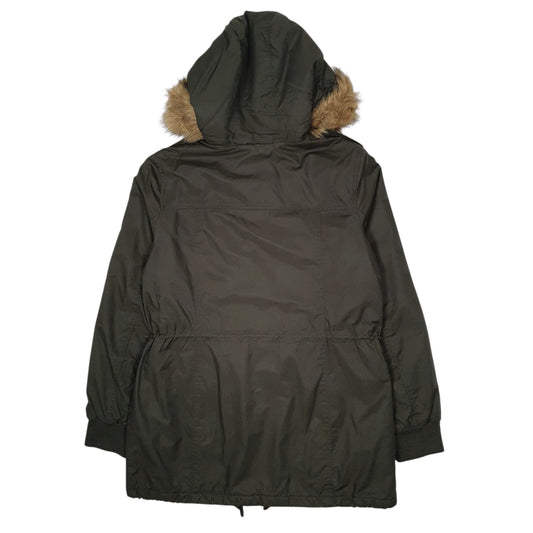 Womens Green Levis Sherpa Lined  Coat