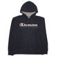 Mens Black Champion Spellout Hoodie Jumper