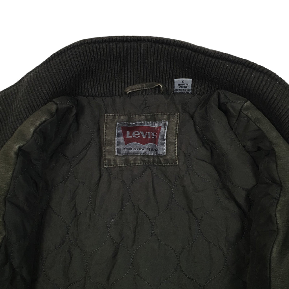 Mens Brown Levis Workwear Military Windbreaker  Coat