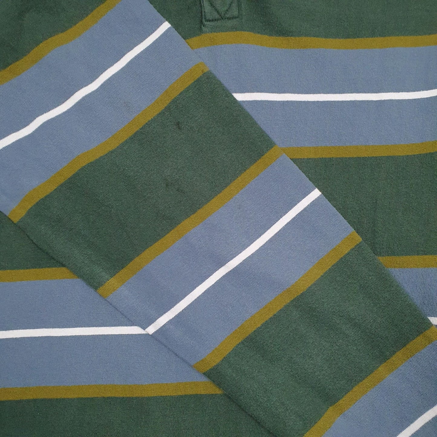Mens Green Vans Rugby Crewneck Polo Shirt